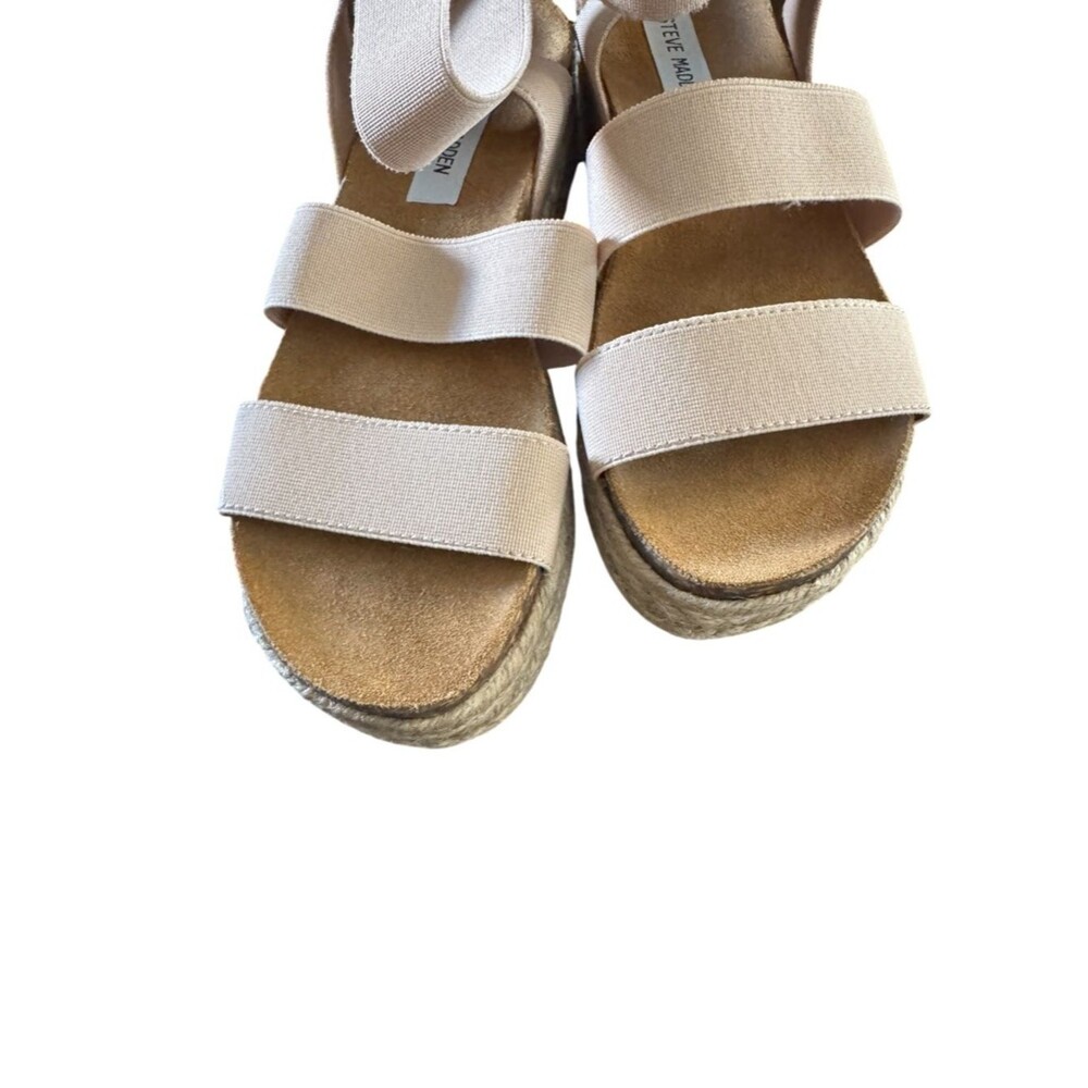 Steve Madden Women's Kimmie Blush Nude Espadrille Platform Sandals Size 7 NWOB - Picture 13 of 13